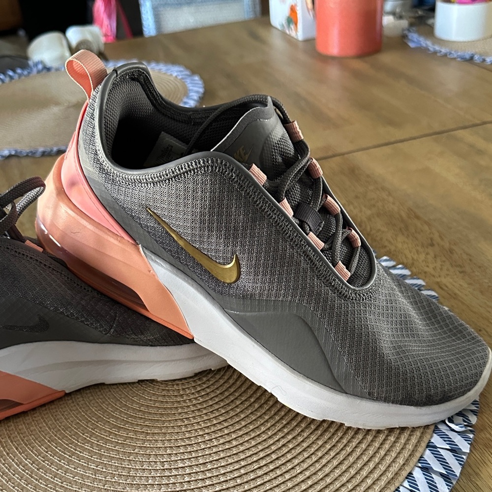 Nike AIR Women's 9.5 Beautiful Gray,Gold and Coral Athletic Shoes